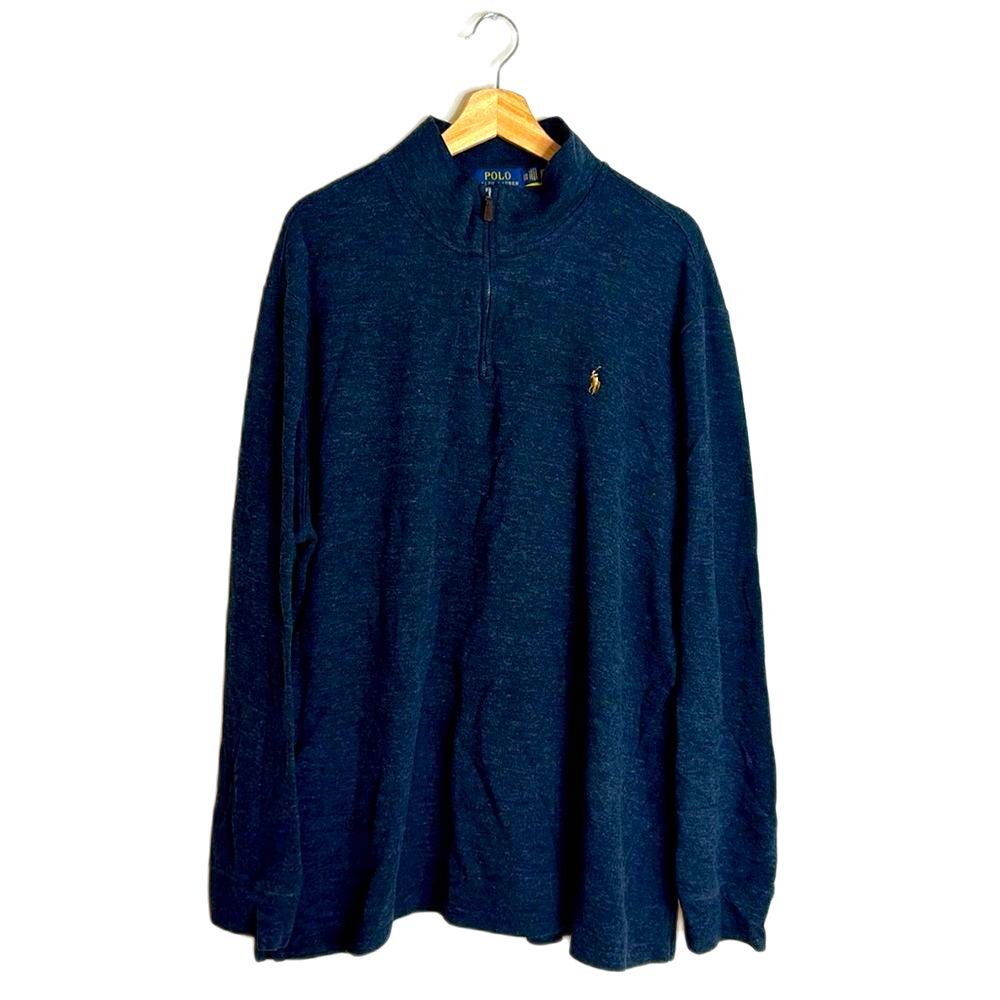 Polo Ralph Lauren‎ men’s quarter zip Estate-Rib Pullover sweater size XXL
